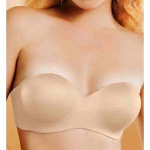 NWOT Lilyette 42DD Indulgent Comfort Strapless With Lift Bra 822 Beige 128669